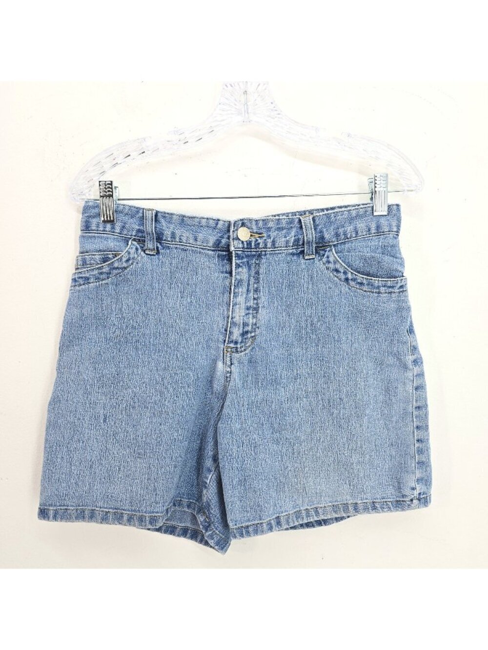 Vintage 80s 90s Cherokee Mom Shorts Light Wash Denim Shorts Women Size 6